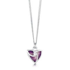 Turning Tides Petite Pendant in Amethyst Enamel by Sheila Fleet Jewellery