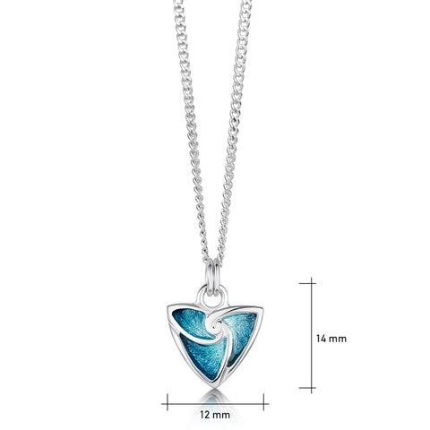 Turning Tides Petite Pendant in Storm Enamel by Sheila Fleet Jewellery