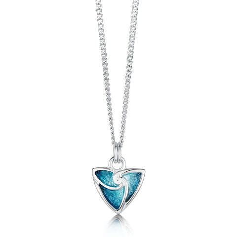 Turning Tides Petite Pendant in Storm Enamel by Sheila Fleet Jewellery