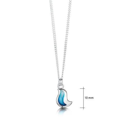 River Ripples Petite Pendant Necklace in Tropical Enamel