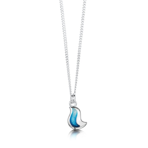 River Ripples Petite Pendant Necklace in Tropical Enamel