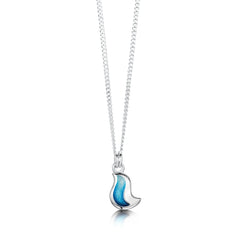 River Ripples Petite Pendant Necklace in Tropical Enamel