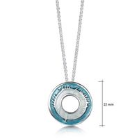 Skyran Small Pendant Necklace in Storm Enamel by Sheila Fleet Jewellery