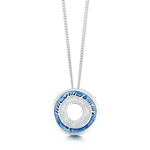 Skyran Small Enamelled Pendant Necklace in Sterling Silver by Sheila Fleet Jewellery