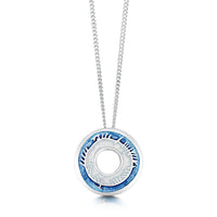 Skyran Small Enamelled Pendant Necklace in Sterling Silver by Sheila Fleet Jewellery