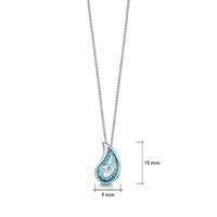 Paisley Leaf Small Pendant Necklace in Verdi Enamel