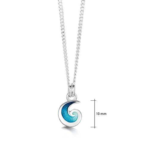 Breckon Small Pendant in Peacock Enamel by Sheila Fleet Jewellery