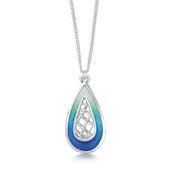 Tidal Treasures Small Pendant in Ocean Hue Enamel by Sheila Fleet Jewellery (EP0205-OCHUE)