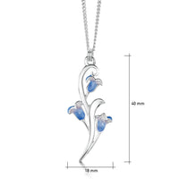 Bluebell 3-flower Small Pendant Necklace in Sterling Silver
