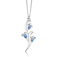 Bluebell 3-flower Small Pendant Necklace in Sterling Silver by Sheila Fleet Jewellery