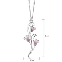 Bluebell 3-flower Small Pendant Necklace in Pinkbell Enamel