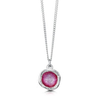 Lunar Bright Small Pendant Necklace in Hot Pink Enamel by Sheila Fleet Jewellery