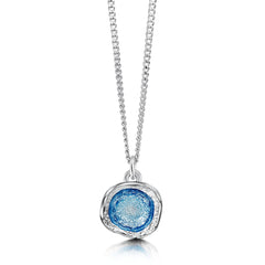 Lunar Sterling Silver Small Enamel Pendant Necklace by Sheila Fleet Jewellery