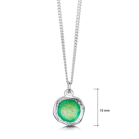 Lunar Bright Small Pendant in Spring Green Enamel