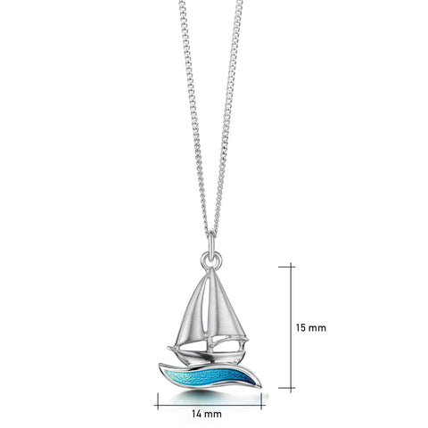 Orkney Yole Petite Pendant in Tempest Enamel