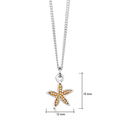 Starfish Petite Pendant Necklace in Sterling Silver by Sheila Fleet Jewellery