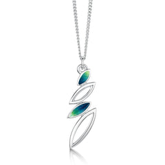 Seasons Silver Small Pendant Necklace in Spring Enamel by Sheila Fleet Jewellery