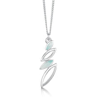 Seasons Silver Small Pendant Necklace in Winter Enamel by Sheila Fleet Jewellery