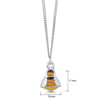 Great Yellow Bumblebee Small Pendant in Sterling Silver by Sheila Fleet Jewellery