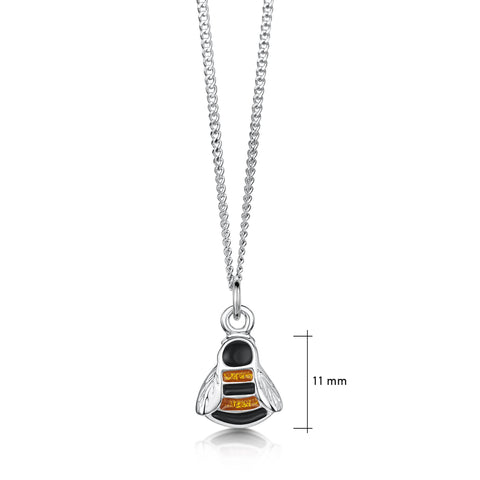 Bumblebee Small Pendant in Sterling Silver by Sheila Fleet Jewellery