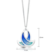Summer Splash Small Enamel Pendant in Sterling Silver by Sheila Fleet Jewellery