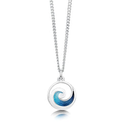 Pentland Enamel Small Pendant Necklace in Sterling Silver by Sheila Fleet Jewellery