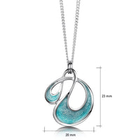 Storm Small Enamel Pendant Necklace in Sterling Silver by Sheila Fleet Jewellery
