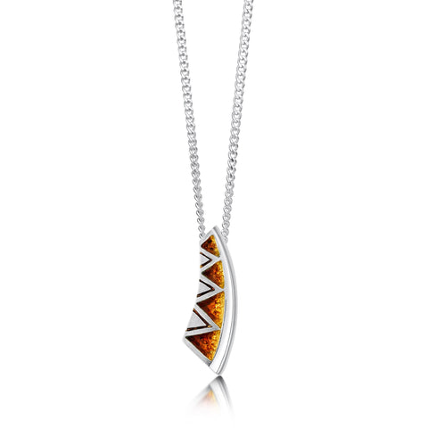 Skara Shard Small Enamel Pendant in Sterling Silver by Sheila Fleet Jewellery