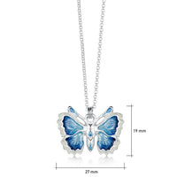 Holly Blue Butterfly Small Enamel Pendant by Sheila Fleet Jewellery