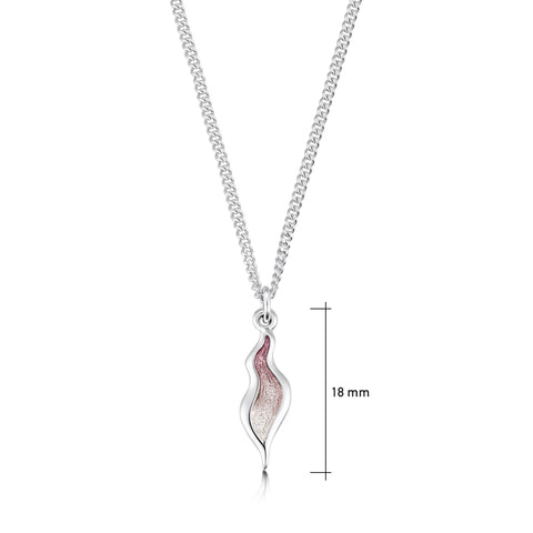 River Ripples Small Pendant Necklace in Champagne Enamel