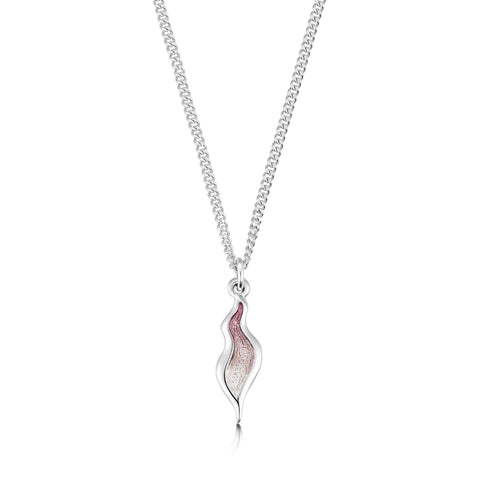 River Ripples Small Pendant Necklace in Champagne Enamel by Sheila Fleet Jewellery