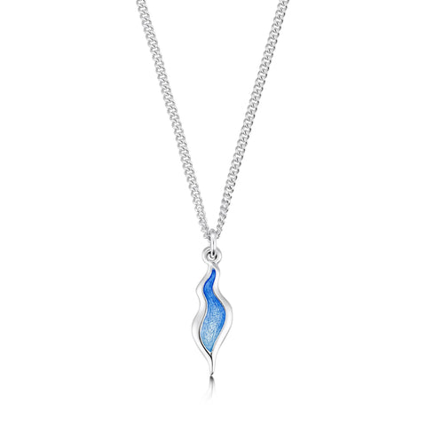 River Ripples Small Pendant Necklace in Glacier Enamel by Sheila Fleet Jewellery