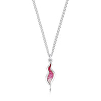 River Ripples Small Pendant Necklace in Hot Pink Enamel by Sheila Fleet Jewellery