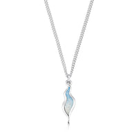 River Ripples Small Pendant Necklace in Ice Enamel by Sheila Fleet Jewellery