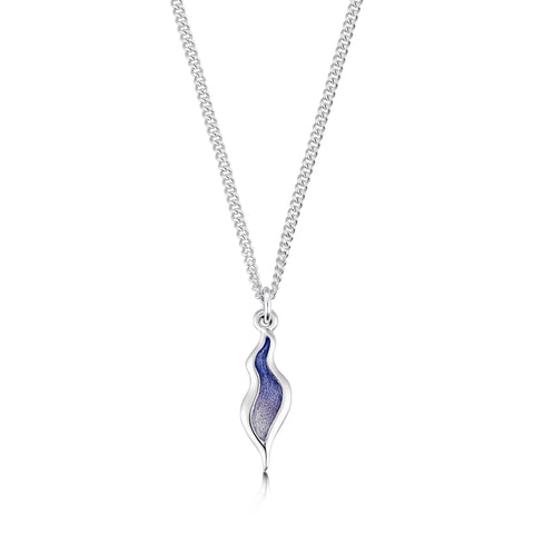 River Ripples Small Pendant Necklace in Lilac Haze Enamel by Sheila Fleet Jewellery