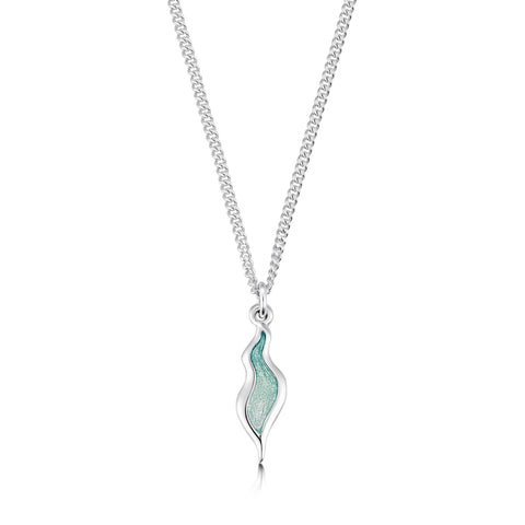 River Ripples Small Pendant Necklace in Surf Enamel by Sheila Fleet Jewellery