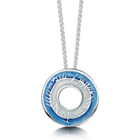 Skyran Enamel Pendant Necklace in Sterling Silver by Sheila Fleet Jewellery