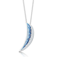 Skyran ‘Moon’ Enamel Pendant Necklace in Sterling Silver by Sheila Fleet Jewellery