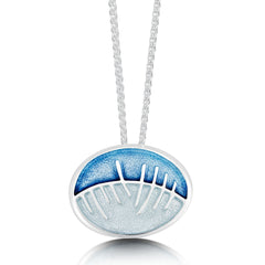 Skyran ‘She’ Enamel Pendant Necklace in Sterling Silver by Sheila Fleet Jewellery