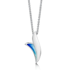 Flight Sterling Silver Small Pendant in Sky Enamel