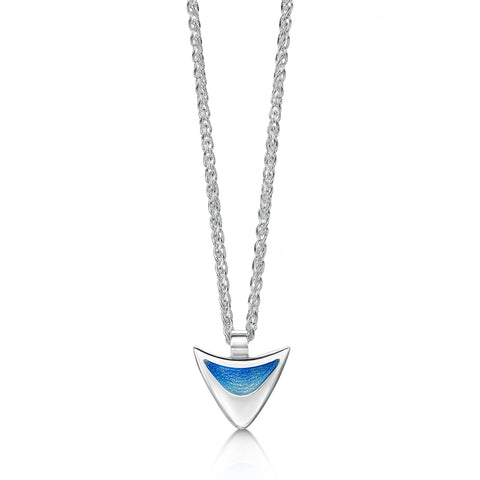 Wing Small Pendant in Sky Enamel by Sheila Fleet Jewellery