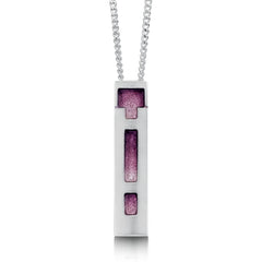 Castle Tower Pendant in Amethyst Enamel