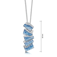 Flagstone Pendant Necklace in Slate Enamel