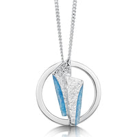 Stone Circles Enamel Pendant Necklace in Sterling Silver by Sheila Fleet Jewellery