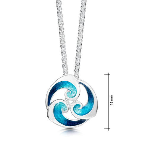 Breckon Enamel Pendant Necklace in Sterling Silver by Sheila Fleet Jewellery