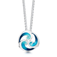 Breckon Enamel Pendant Necklace in Sterling Silver by Sheila Fleet Jewellery