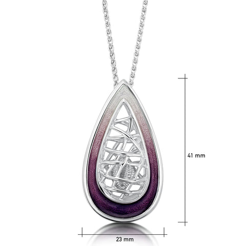 Tidal Treasures Pendant Necklace in Champagne Enamel