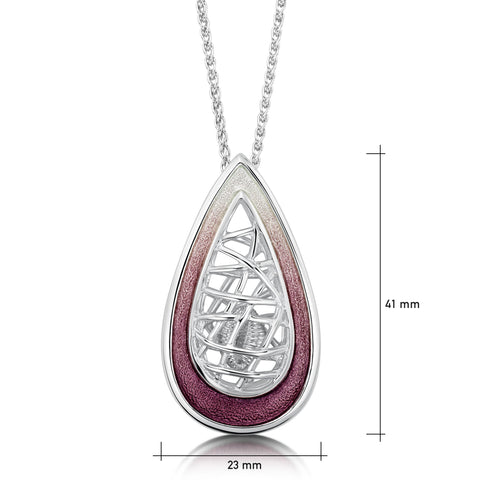 Tidal Treasures Pendant Necklace in Amethyst Enamel