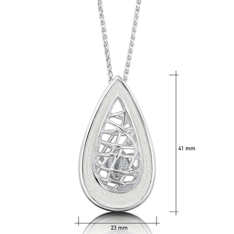 Tidal Treasures Pendant Necklace in Crystal Enamel