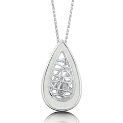 Tidal Treasures Pendant Necklace in Crystal Enamel & Crystal Enamel by Sheila Fleet Jewellery (EP205-CRYST)